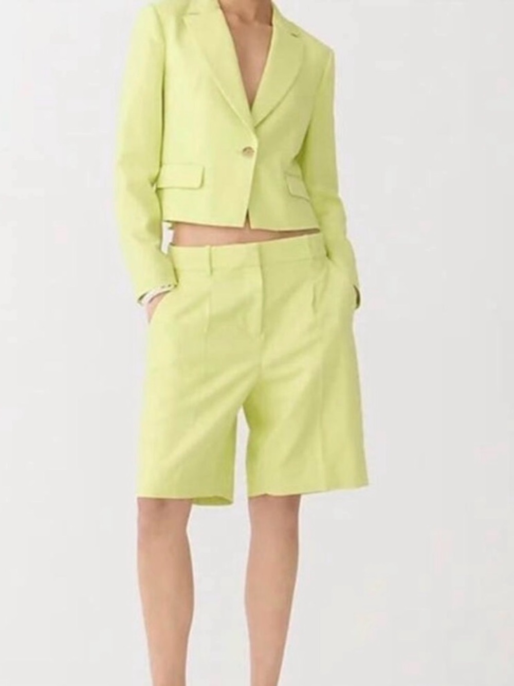 J Crew Collection Cropped Blazer in City Twill